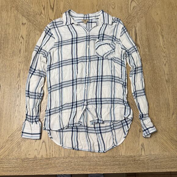 Woolrich Women’s M Plaid Long Sleeve Button Down Flannel Shirt - Picture 1 of 9